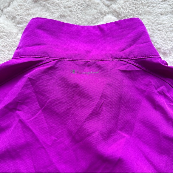 Champion | Lightweight Full Zip Windbreaker Jacket Raspberry | Size Large - Picture 8 of 11
